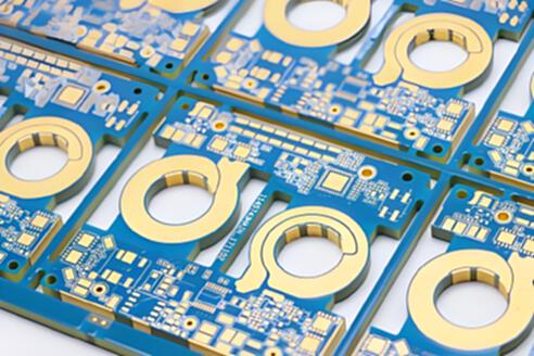 10L 阶梯厚铜板（S1000-2+沉金2U" 盲埋孔/蓝胶）